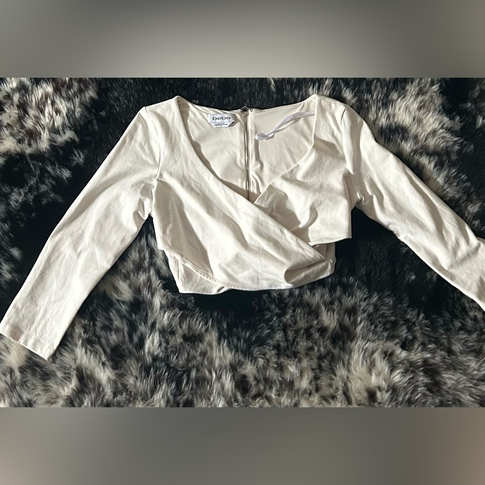 White cropped top
